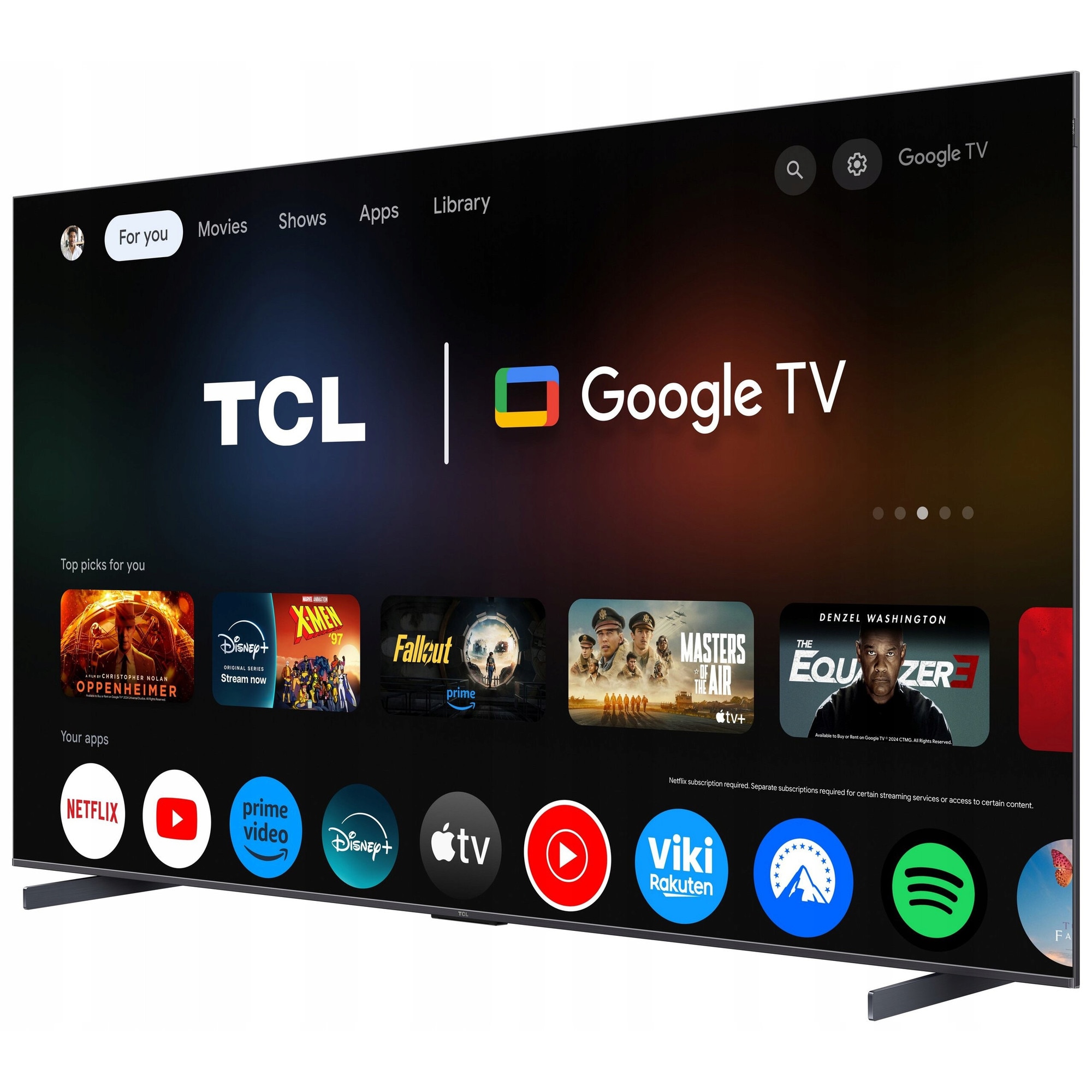 Televizor MINILED 98" TCL 98MQLED85 4K HDR Dolby Atmos, 144Hz, Negru