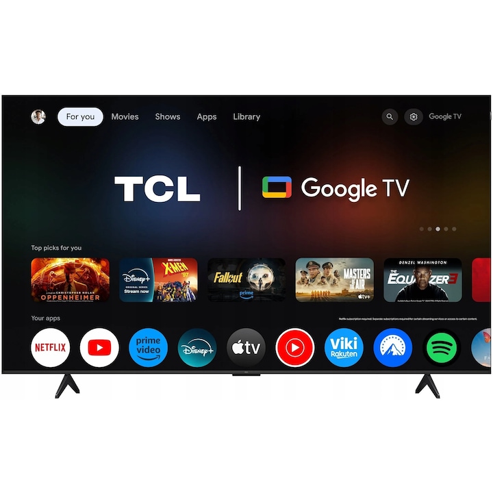 Televizor QLED 85" TCL P7K 4K, Dolby Atmos, Dolby Vision, negru