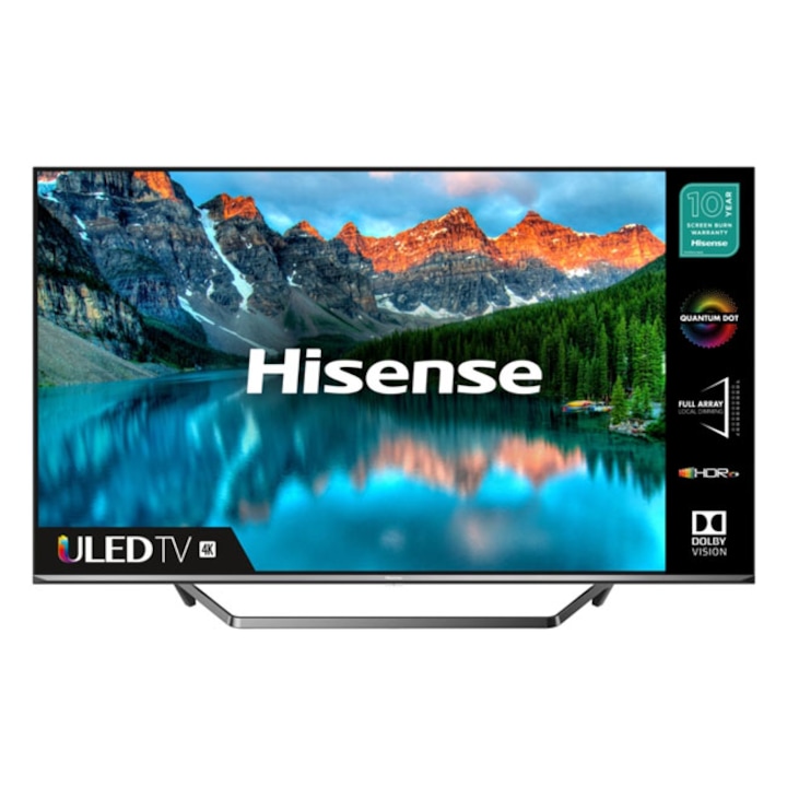 Televizor Smart Hisense 65U7QF, 65", 4K, Quantum Dot, LED, Dolby Atmos, Negru, Clasa B