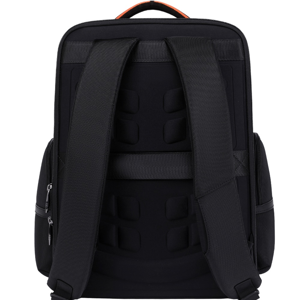 Rucsac business pentru barbati, compartiment separat pentru laptop 15.6 inch, business elegant cu port USB TYPE-C, din poliester este rezistent la apa si se fixeaza de valiza, JOLAR. KB02319BK Negru