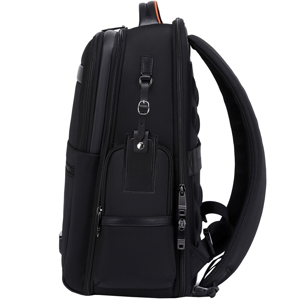 Rucsac business pentru barbati, compartiment separat pentru laptop 15.6 inch, business elegant cu port USB TYPE-C, din poliester este rezistent la apa si se fixeaza de valiza, JOLAR. KB02319BK Negru