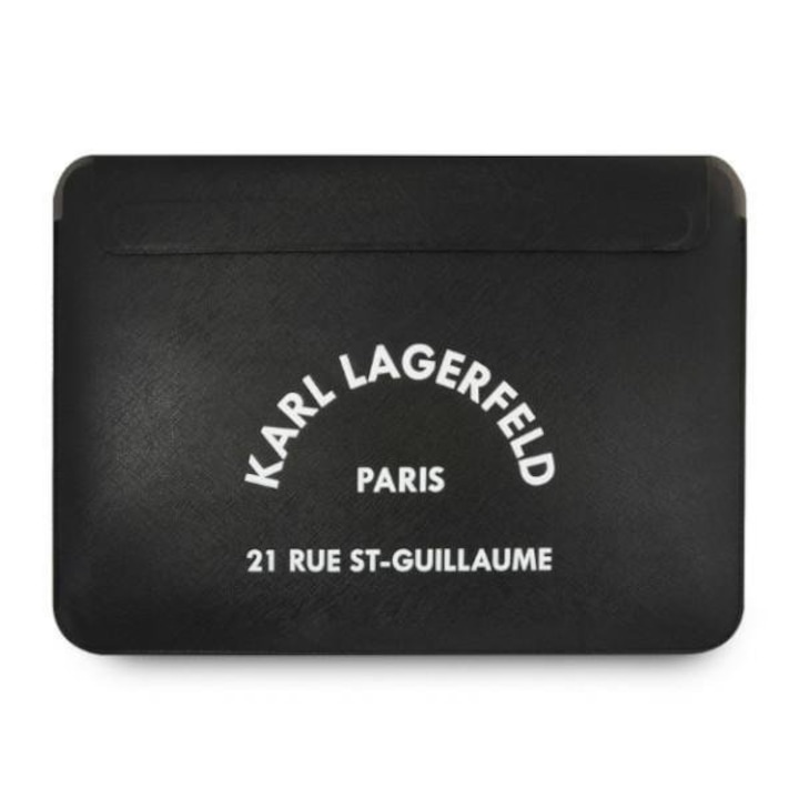 Geanta laptop, Karl Lagerfeld, Piele ecologica, 13", Negru
