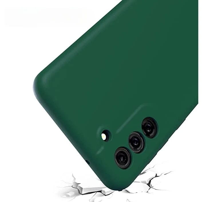 Husa Protectie, Flippy, compatibila cu Samsung S21 5G, Liquid Silicone, Verde