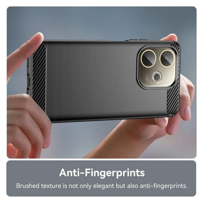 Husa Spate Upzz® Carbon Pro, Compatibila Cu Oppo A5 Pro 4G / A5 Pro 5G, Protectie Perfecta, Silicon, Negru