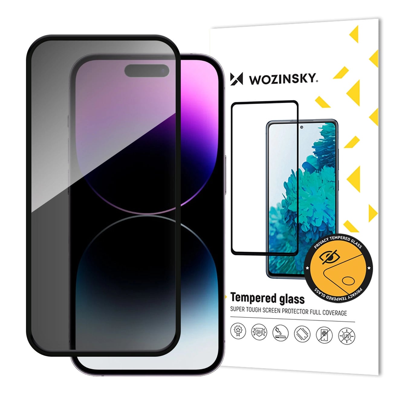 Folie sticla WOZINSKY Privacy compatibila cu iPhone 16 Black