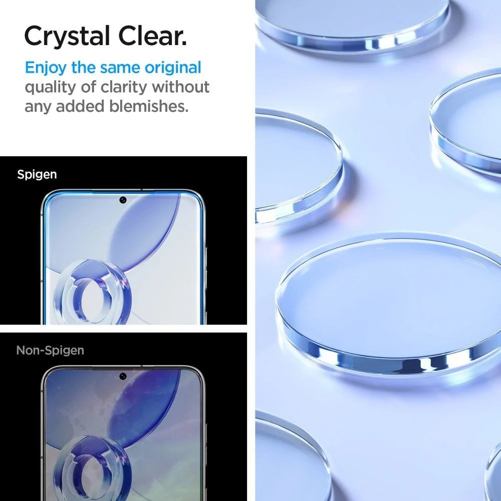 Set 2 folii sticla cu sistem de montare Case friendly Spigen GLAStR EZ FIT compatibil cu Samsung Galaxy S23 Plus