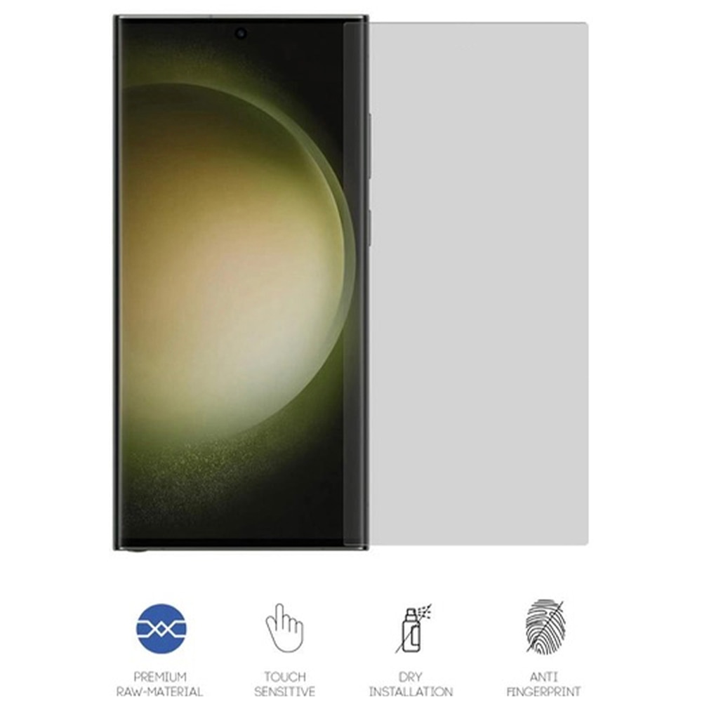 Folie Mata compatibila cu Samsung Galaxy S24 Ultra, Protect Shield Matte Finish, Anti-Glare, Anti reflexii, Rezistenta la utilizare intensa, Anti-UV, Anti-ingalbenire, Anti-Soc, Hydrogel regenerabil, Full Glue, Case-Friendly Cover