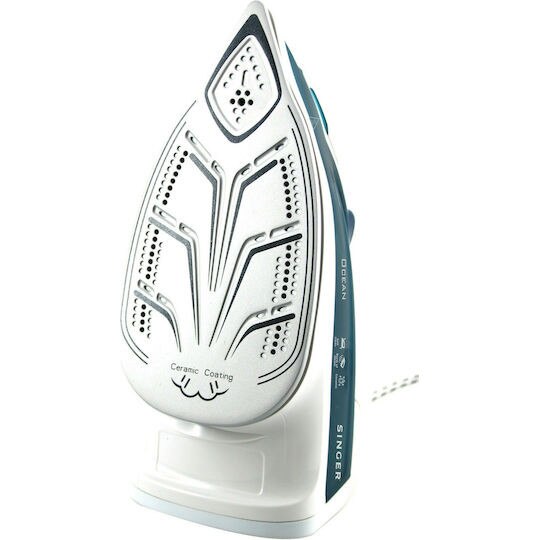 Fier de calcat cu abur Singer, 2000W, talpa ceramica, debit de abur 0-18gr/min, 26,2x11,5x14,7cm