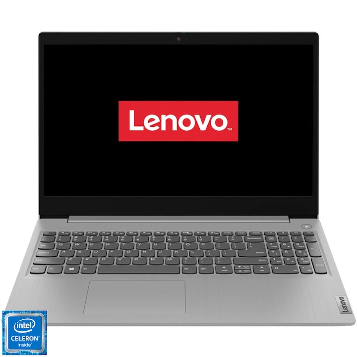 Laptop Lenovo, Intel Celeron, 4GB, SSD 512GB, gri, 15.6"