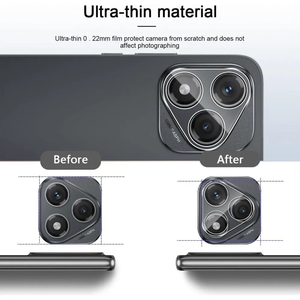 Set 2 Folii Protectie Camera pentru Honor 400 Lite, Sticla Securizata 9H, Transparent
