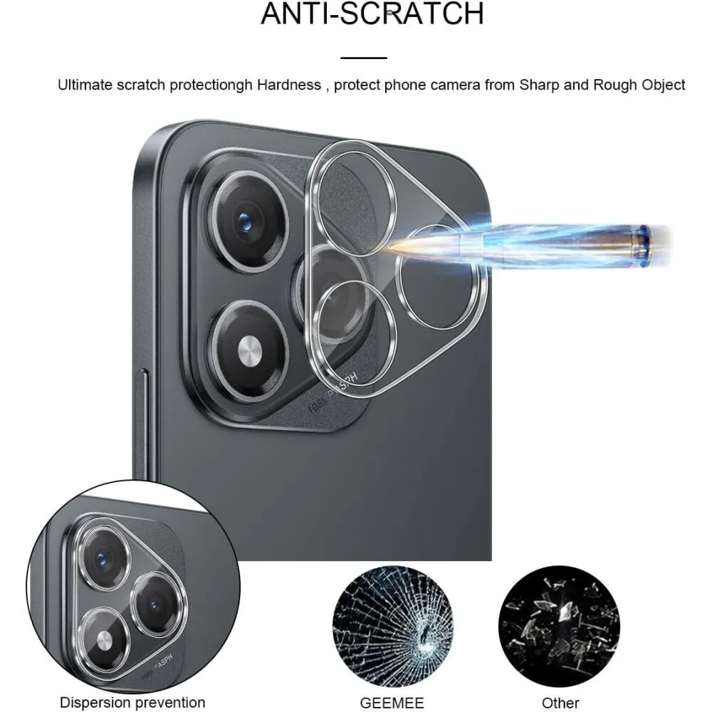 Set 2 Folii Protectie Camera pentru Honor 400 Lite, Sticla Securizata 9H, Transparent