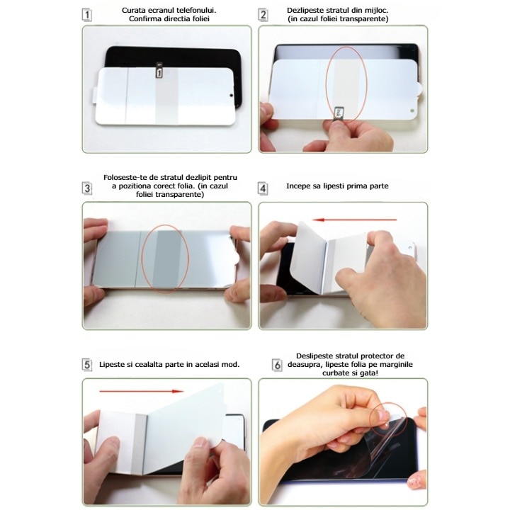 Folie Protectie Ecran pentru Xiaomi 15, Hidrogel Regenerabil, Compatibila Cu Senzorul de Amprente, Kit Complet Pentru Instalare, Transparenta