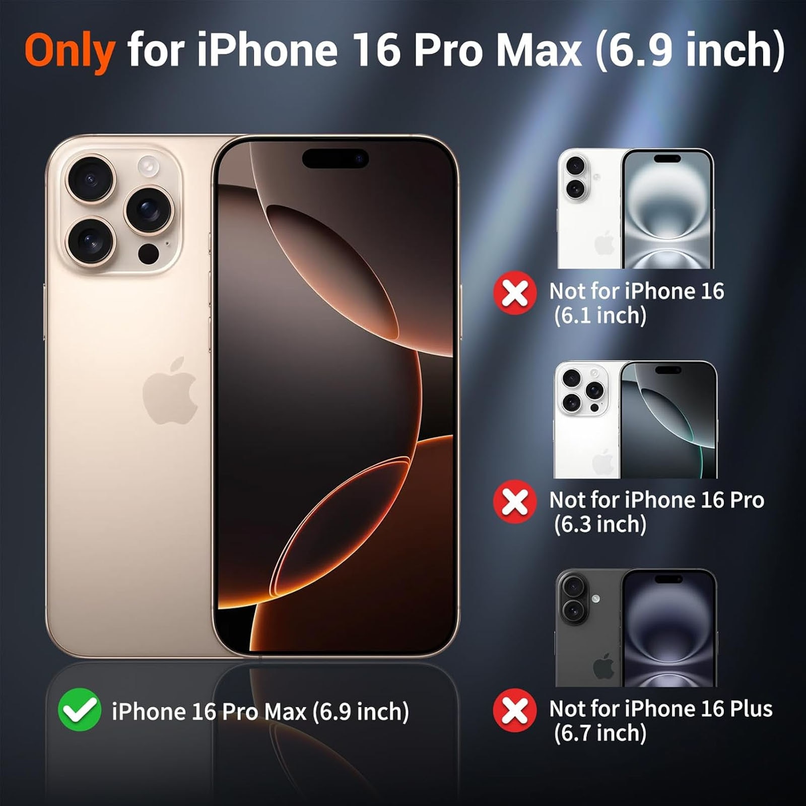 Husa pentru apple iPhone 16 promax, Axroad Mall, Husa compatibila cu Incarcare magsafe compatibila, Protectie completa camera, Rezistenta la socuri, Test de cadere de calitate militara, Placa din spate PC transparenta, Aurii