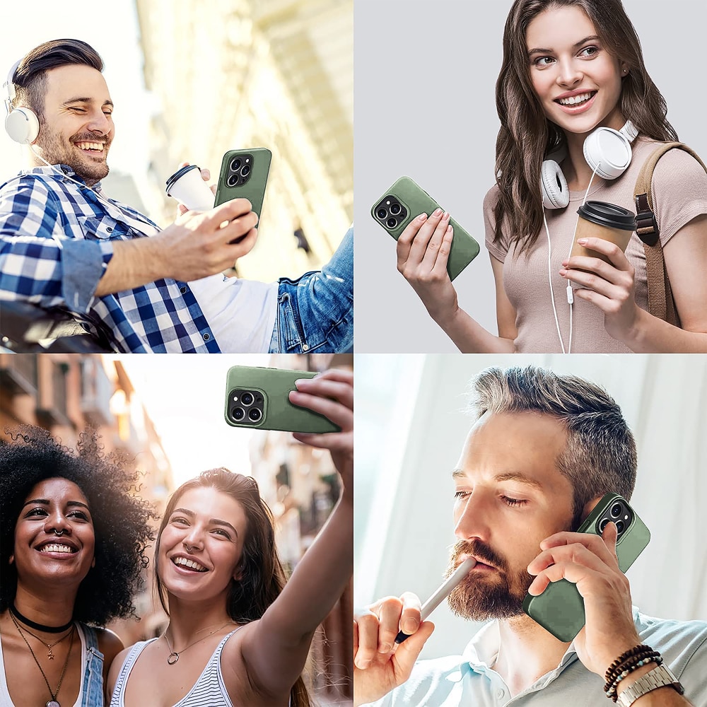 Husa CASEY STUDIOS™ pentru Apple iPhone 13 Pro Max, Soft Silicone Premium, Microfibra in Interior, Webster Green, de Protectie, Ultra Slim, pentru Incarcare Wireless, Margini Ridicate pentru Protectia Ecranului si a Camerelor