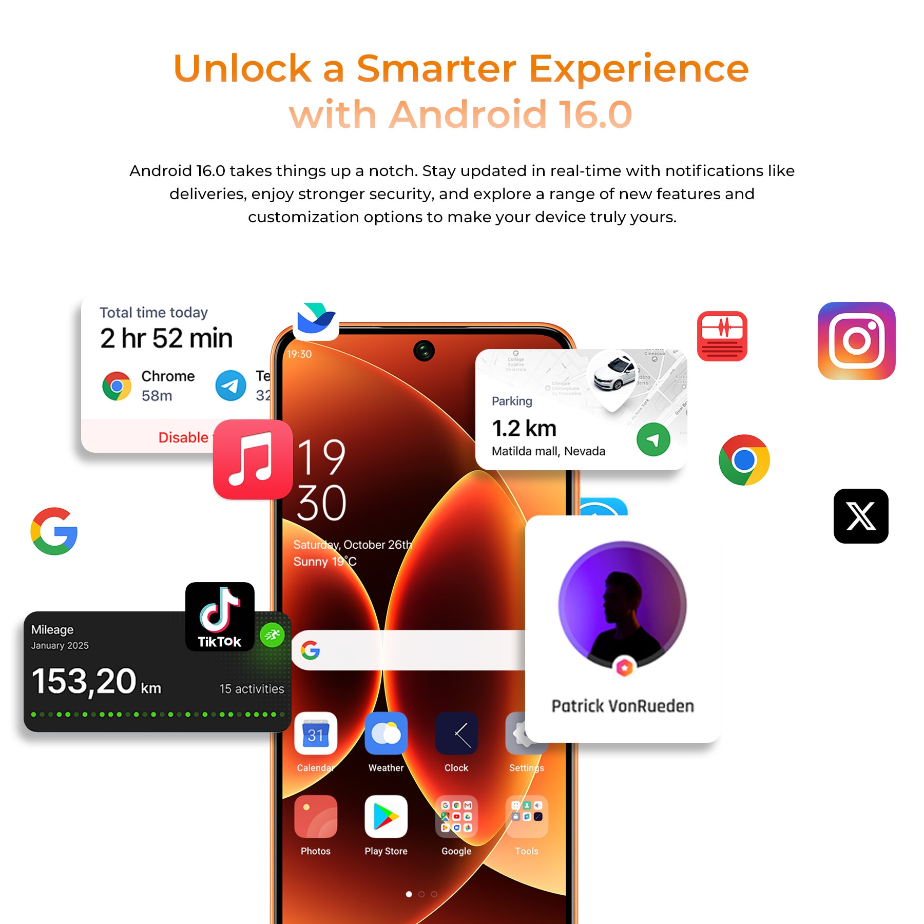Telefon Oukitel C26, 6.63", 128GB, 6GB, 4G, mov
