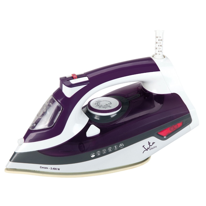 Fier de calcat Jata PL221C, ceramica, abur vertical, auto-curatare, 2400W, rezervor 350ml