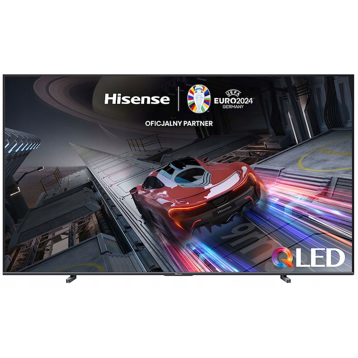 Televizor QLED Hisense 100'' 4K HDR10 144Hz, gri închis, Smart TV