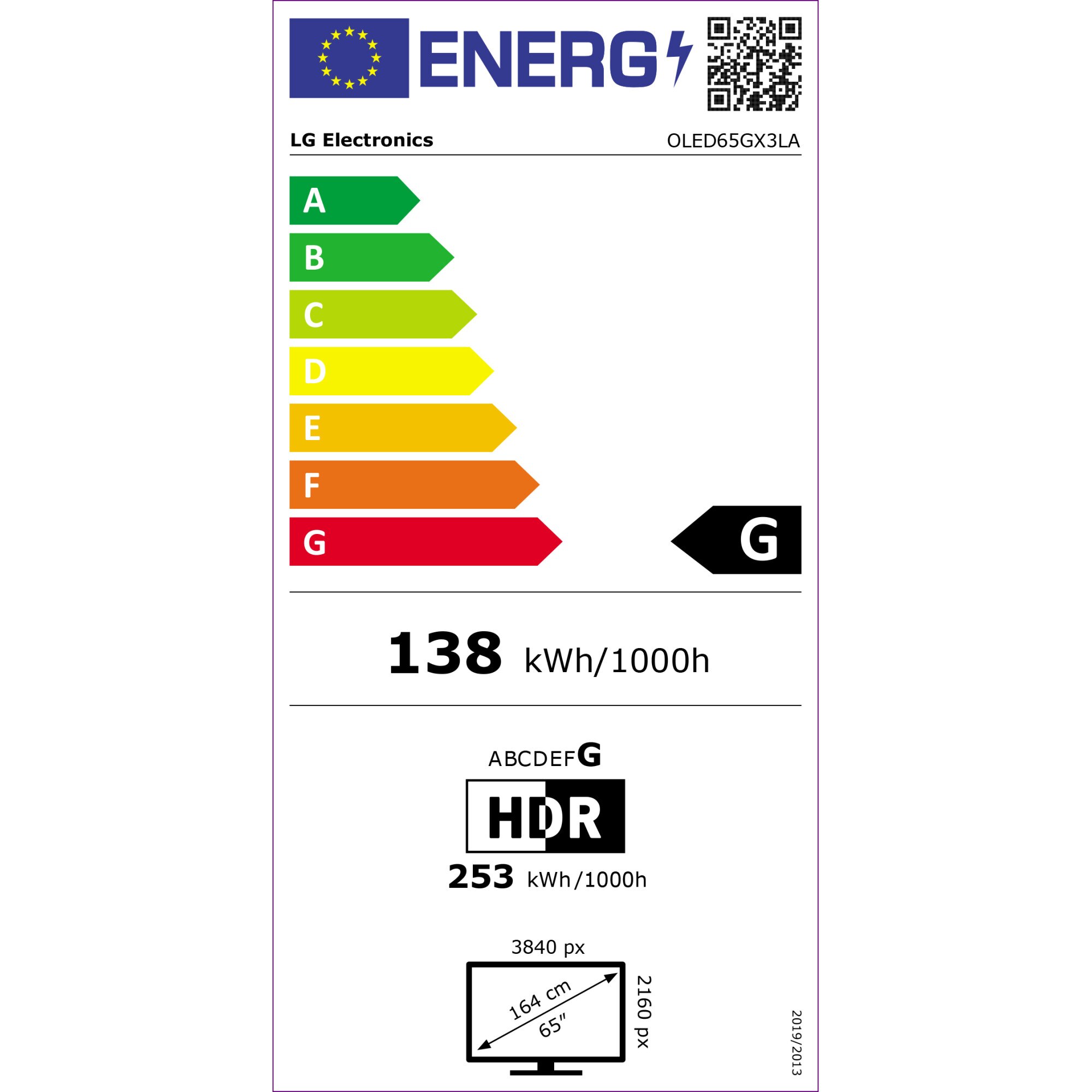 Televizor LG OLED65GX3LA, 164 cm, Smart, 4K Ultra HD, OLED, Clasa G