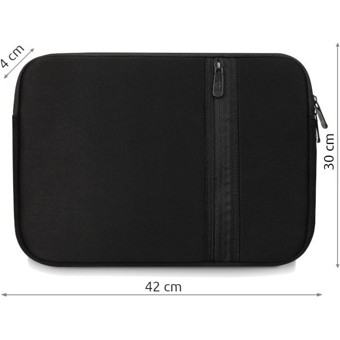 Husa laptop 15.6”, Zagatto, Negra, Impermeabila, Compatibila cu MacBook Air, MacBook Pro, Universala, Dimensiune 30x42x4 cm, Buzunar exterior pentru accesorii, ZG647