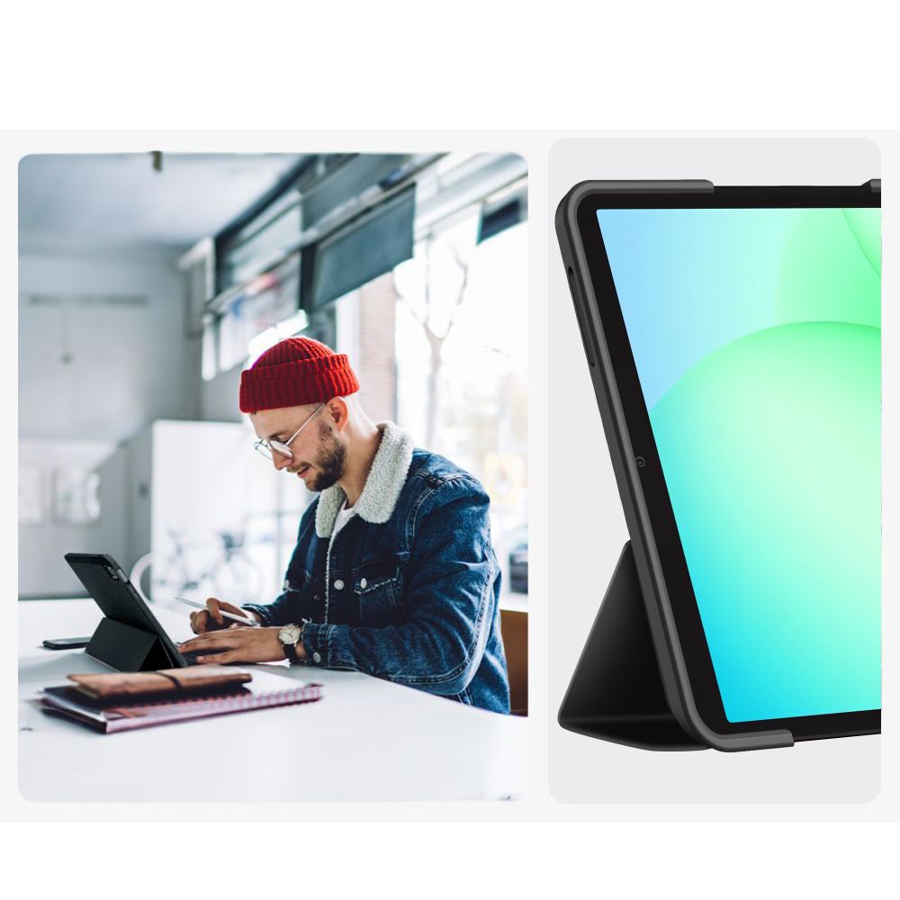 Husa Tech-Protect SmartCase compatibila cu Samsung Galaxy Tab A9 Plus / A11 Plus (X210 / X215 / X216 / X230 / X235 / X236) 11 inch, Negru