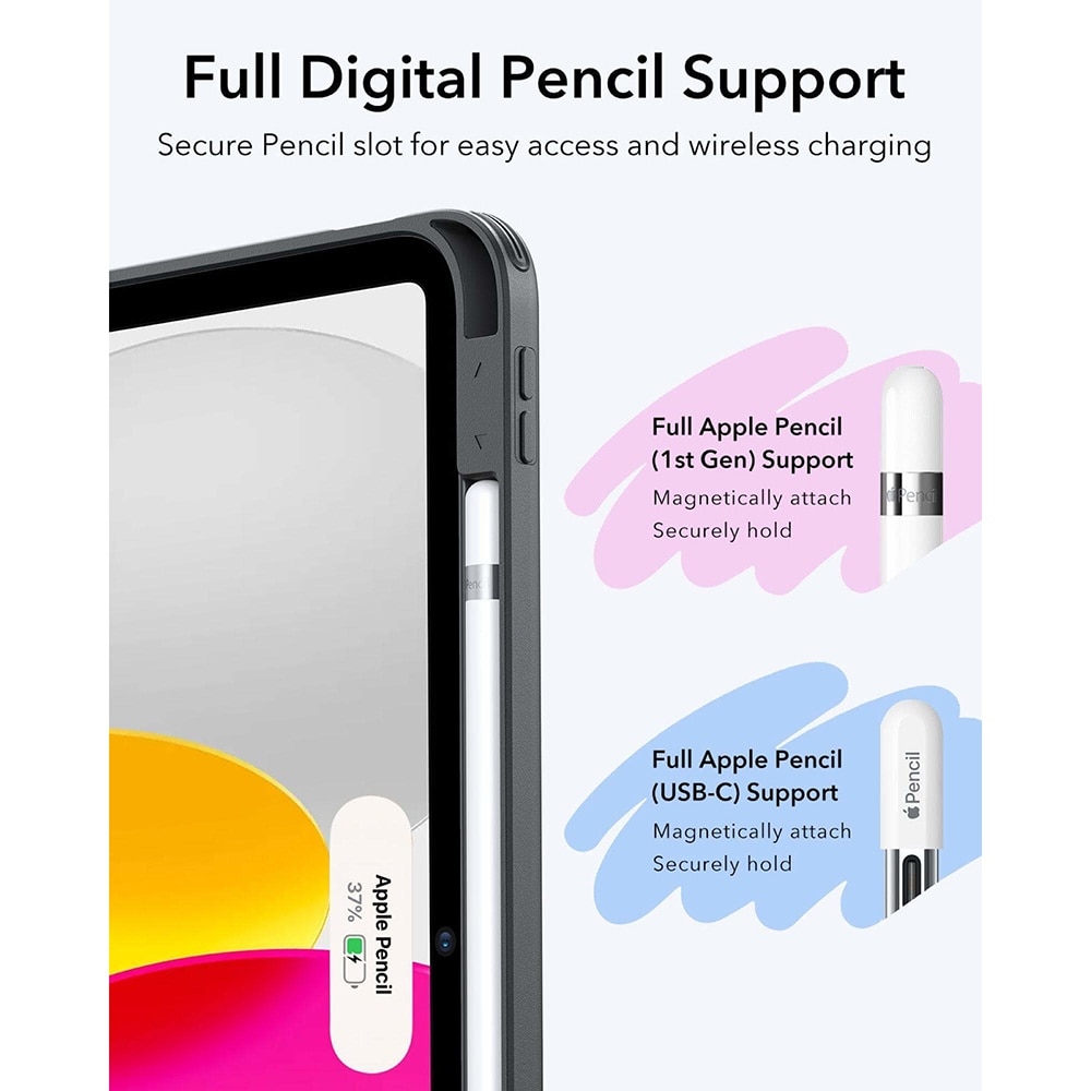 Husa pentru iPad 10 (2022) 10.9 / 11 (2025 - ESR FlipA Hybrid (with Pencil Holder) - Black