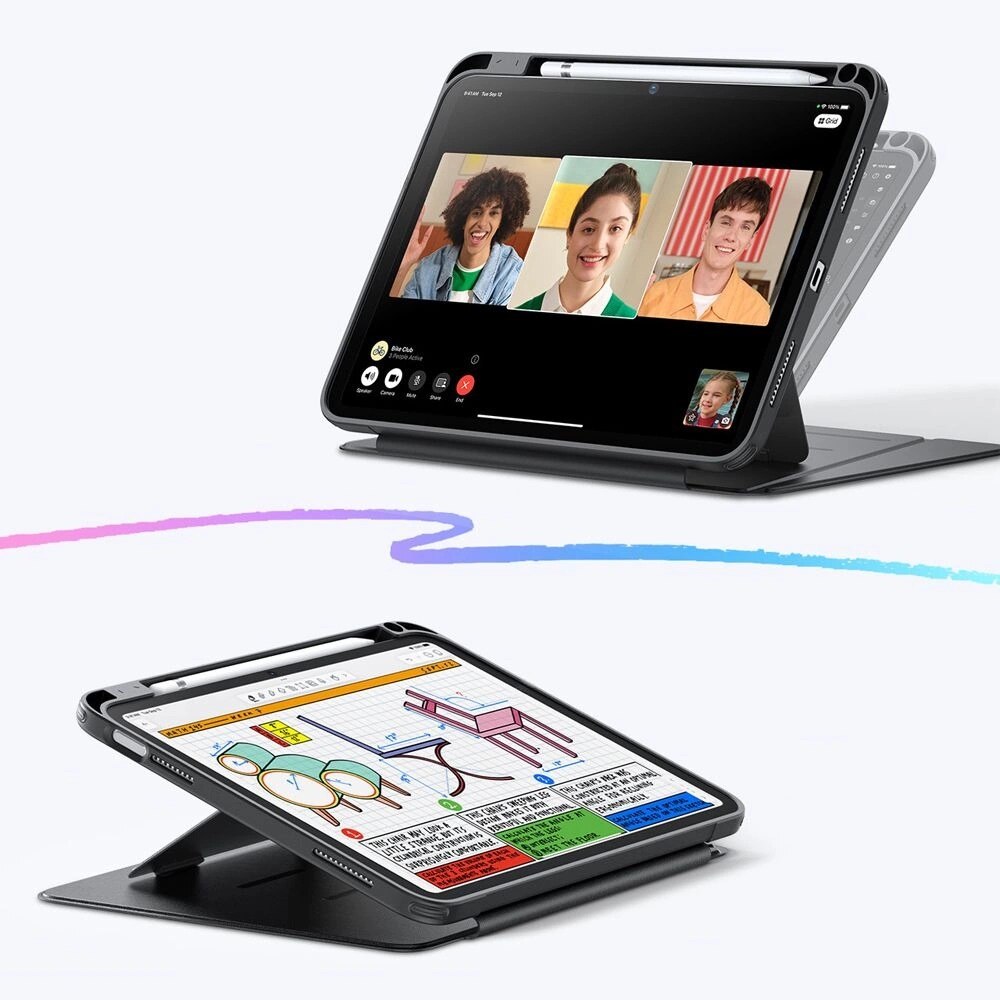 Husa pentru iPad 10 (2022) 10.9 / 11 (2025 - ESR FlipA Hybrid (with Pencil Holder) - Black