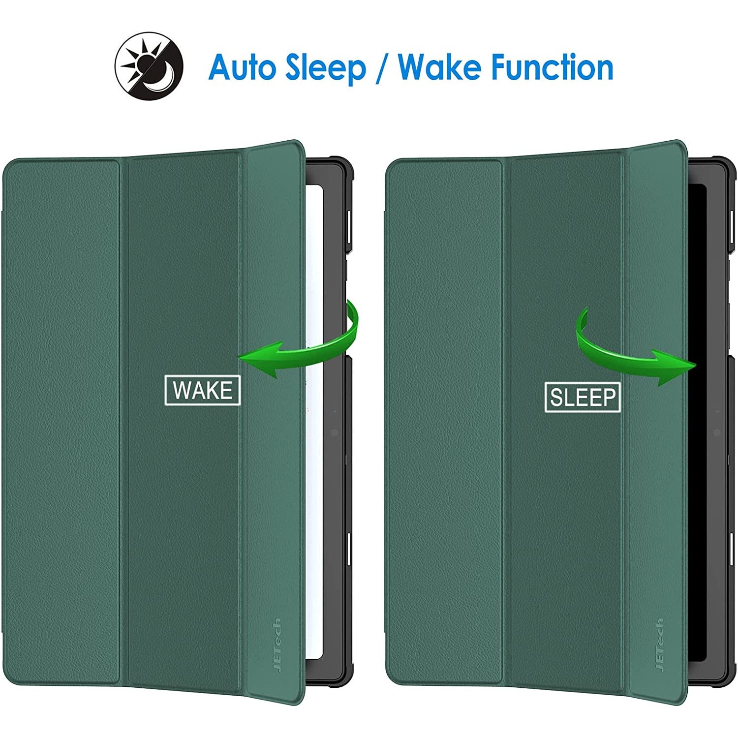 Husa pentru Samsung Galaxy Tab S11(2025), 11", Slim, Smart Cover, Trifold, Sigloo, Pine Green