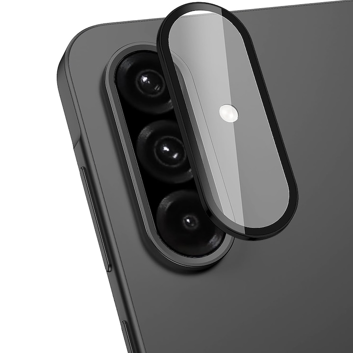 Folie Protectie Lentile Camera compatibila cu Samsung Galaxy A56 /Samsung Galxy A36, CASEY STUDIOS™ MaxDefense+, Ultra HD, Anti Amprente, Anti Zgarieturi, Anti Socuri, Negru