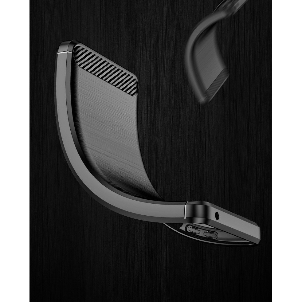 Husa Protectie, Flippy, compatibila Apple iPhone 14, Carcasa TPU Carbon, 1.5 mm, Negru
