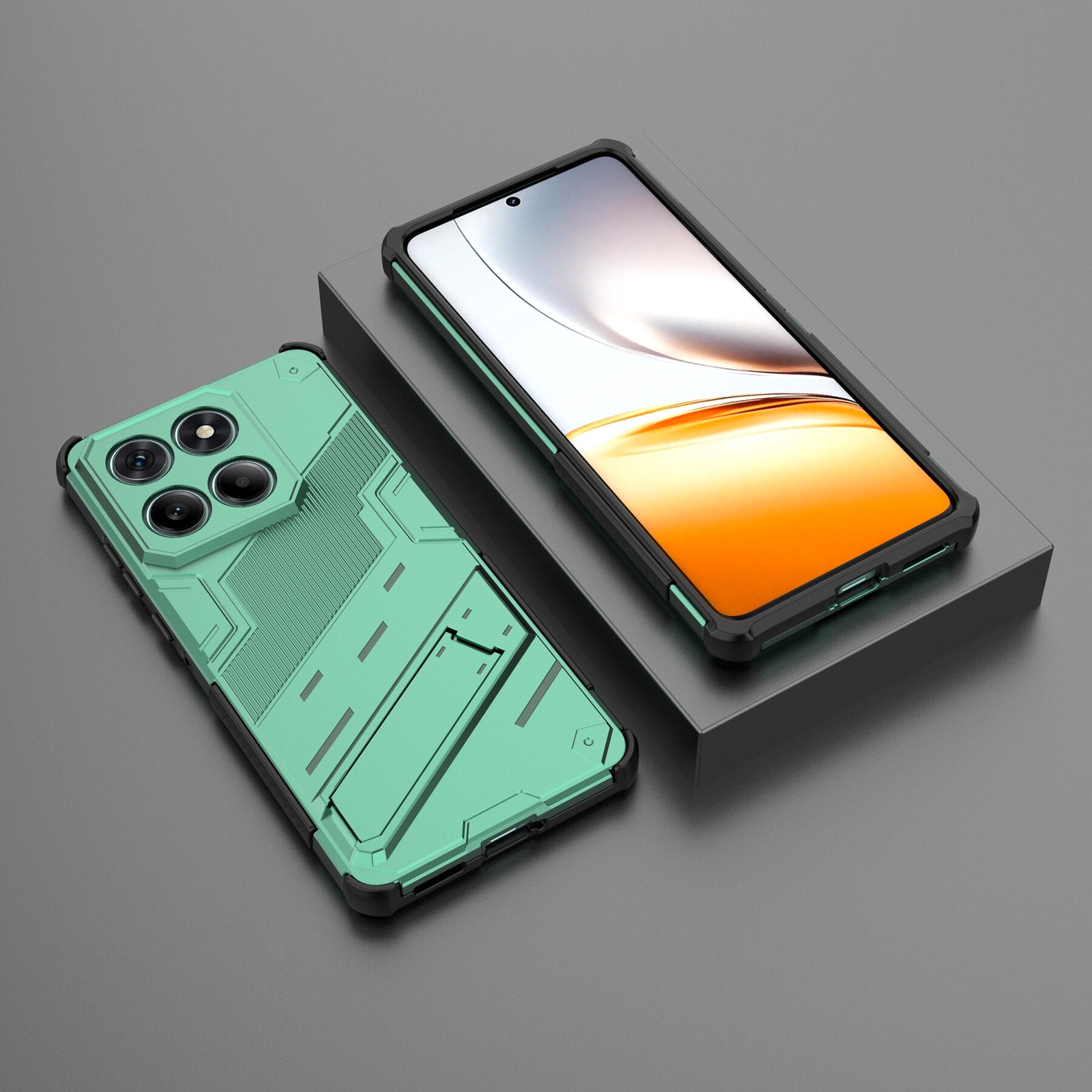 Husa de telefon mobil Armura rezistenta la socuri compatibila cu Motorola Edge 60 Fusion, Verde