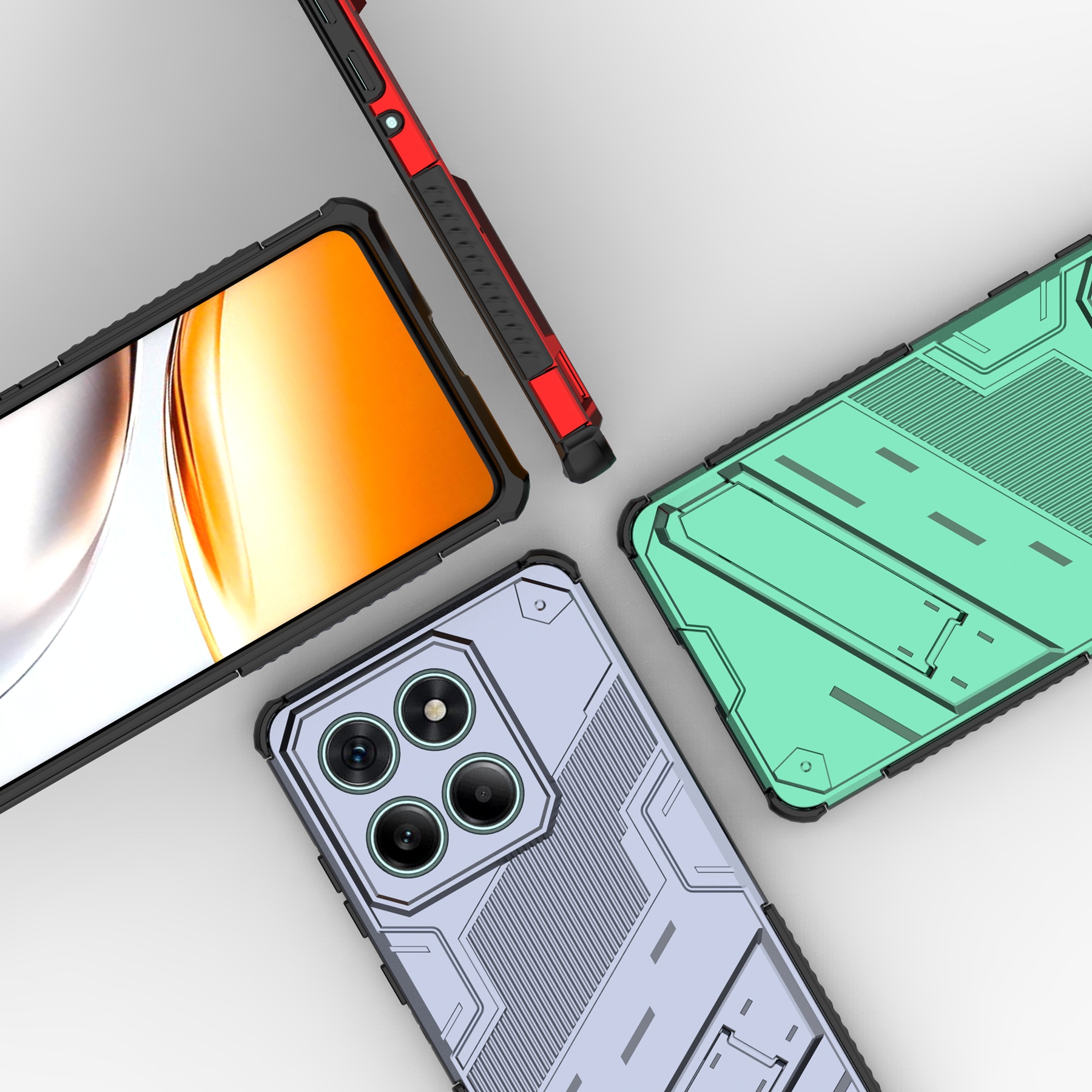 Husa de telefon mobil Armura rezistenta la socuri compatibila cu Motorola Edge 60 Fusion, Verde