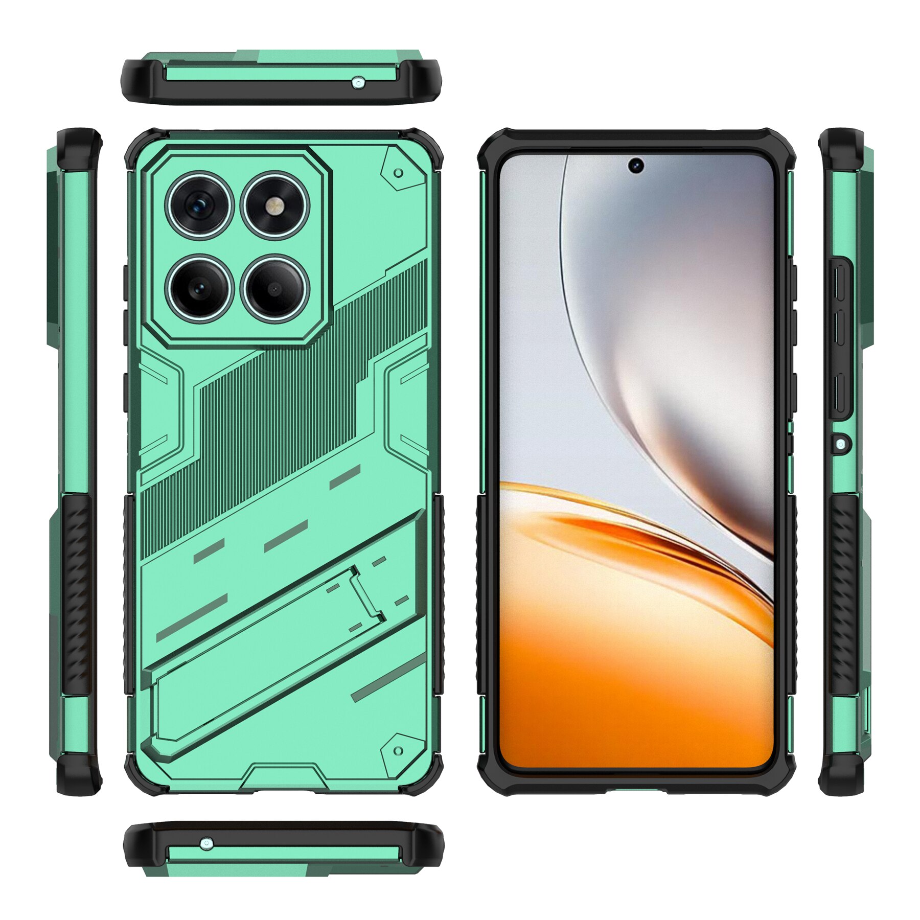 Husa de telefon mobil Armura rezistenta la socuri compatibila cu Motorola Edge 60 Fusion, Verde