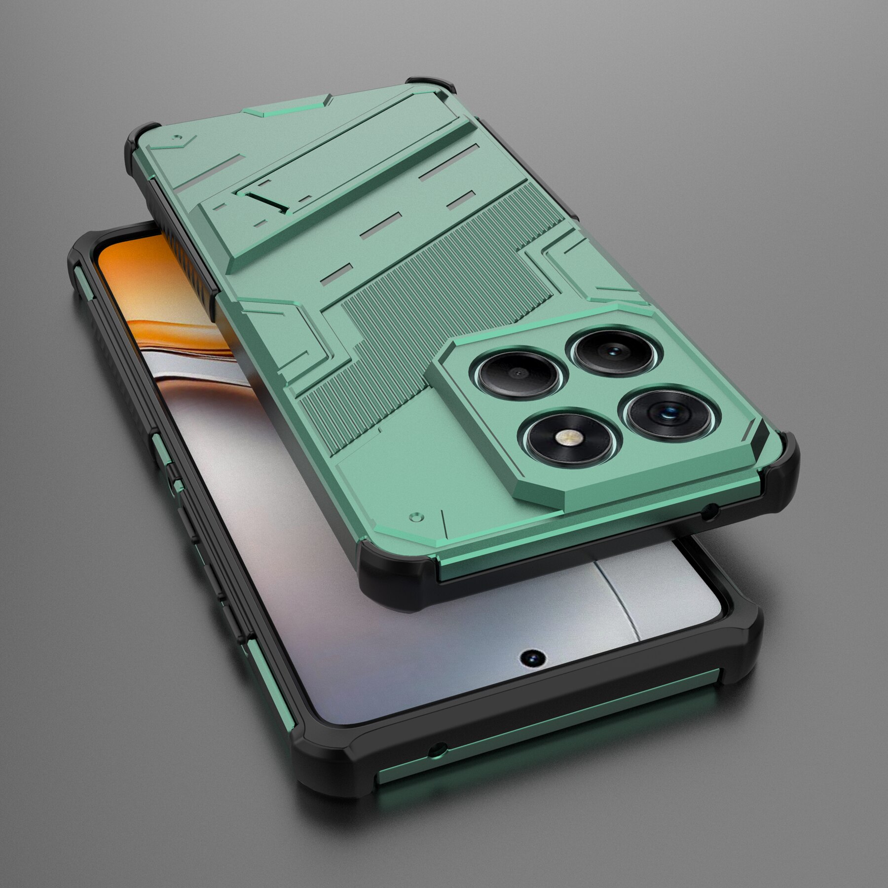 Husa de telefon mobil Armura rezistenta la socuri compatibila cu Motorola Edge 60 Fusion, Verde