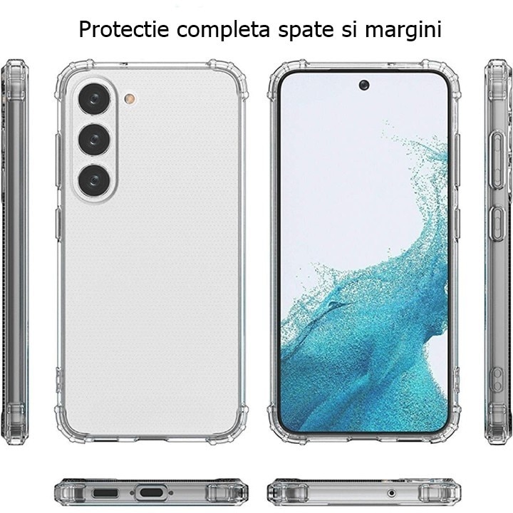 Husa de protectie Flippy, Airbag Shock Absorption, TPU, pentru Samsung Galaxy S23, Transparent