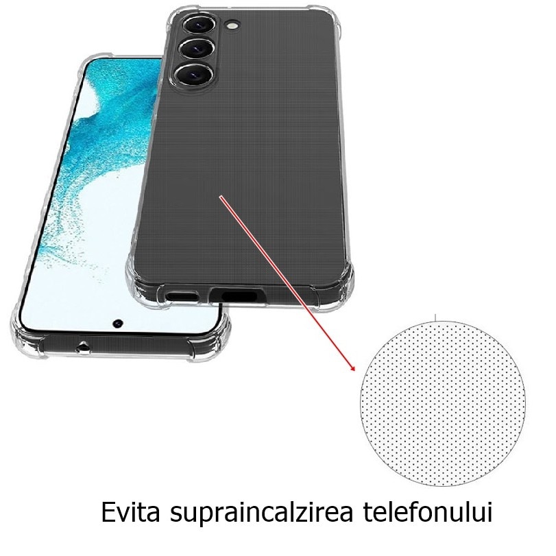 Husa de protectie Flippy, Airbag Shock Absorption, TPU, pentru Samsung Galaxy S23, Transparent