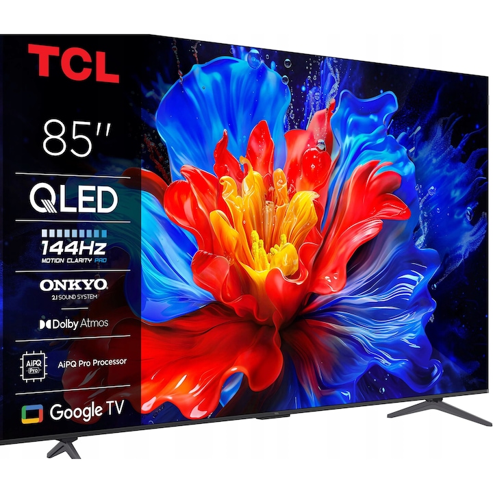 Televizor QLED 85" TCL P89K 4K, Dolby Atmos, HDMI 2.1, Negru