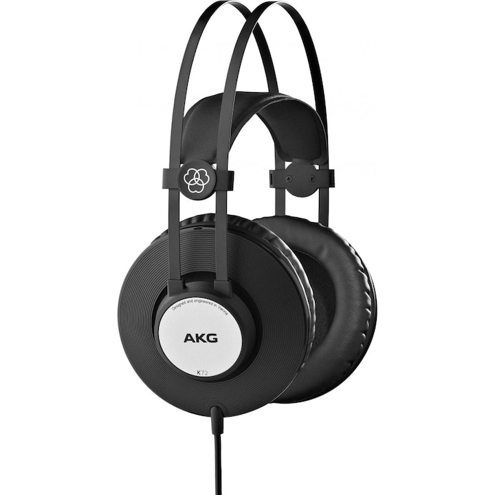 Casti cu fir, AKG, Piele ecologica, 30 Ohmi, 200g, 20000 Hz, Negru/Alb