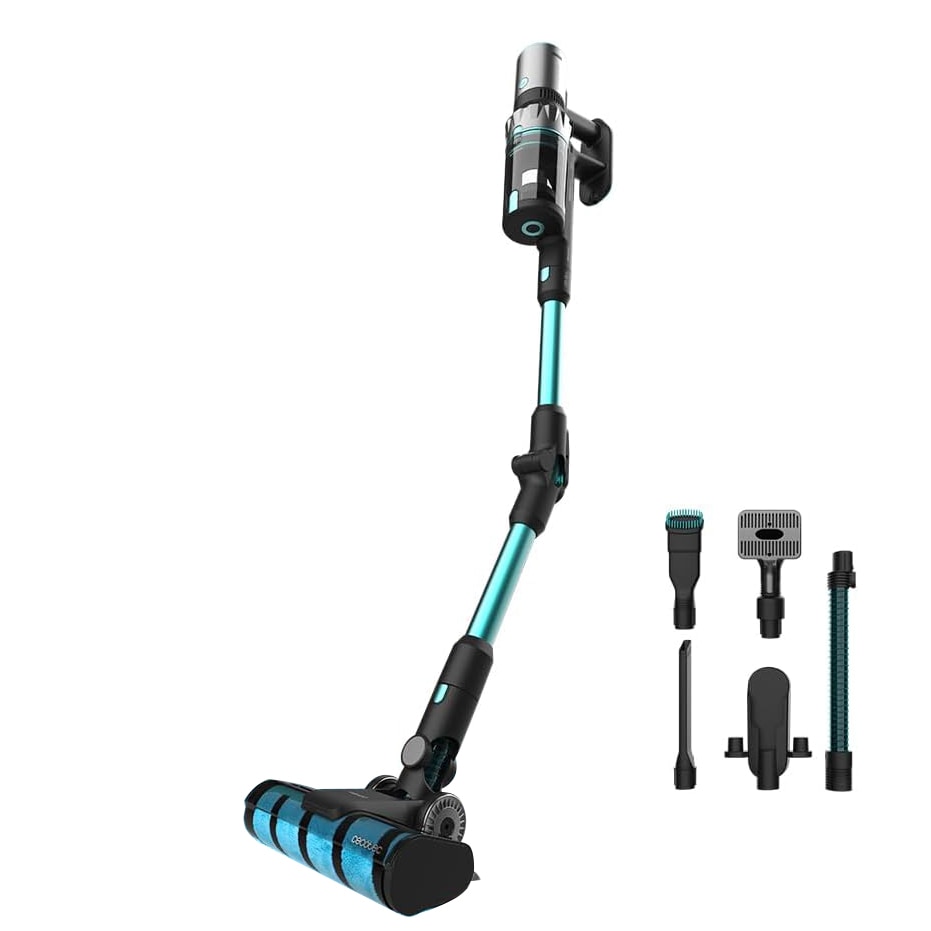 Aspirator vertical 400W, Cecotec Rockstar 2500 ThunderFlex, 30kPa, 65 minute autonomie, perie jalisco&accesoriu animale