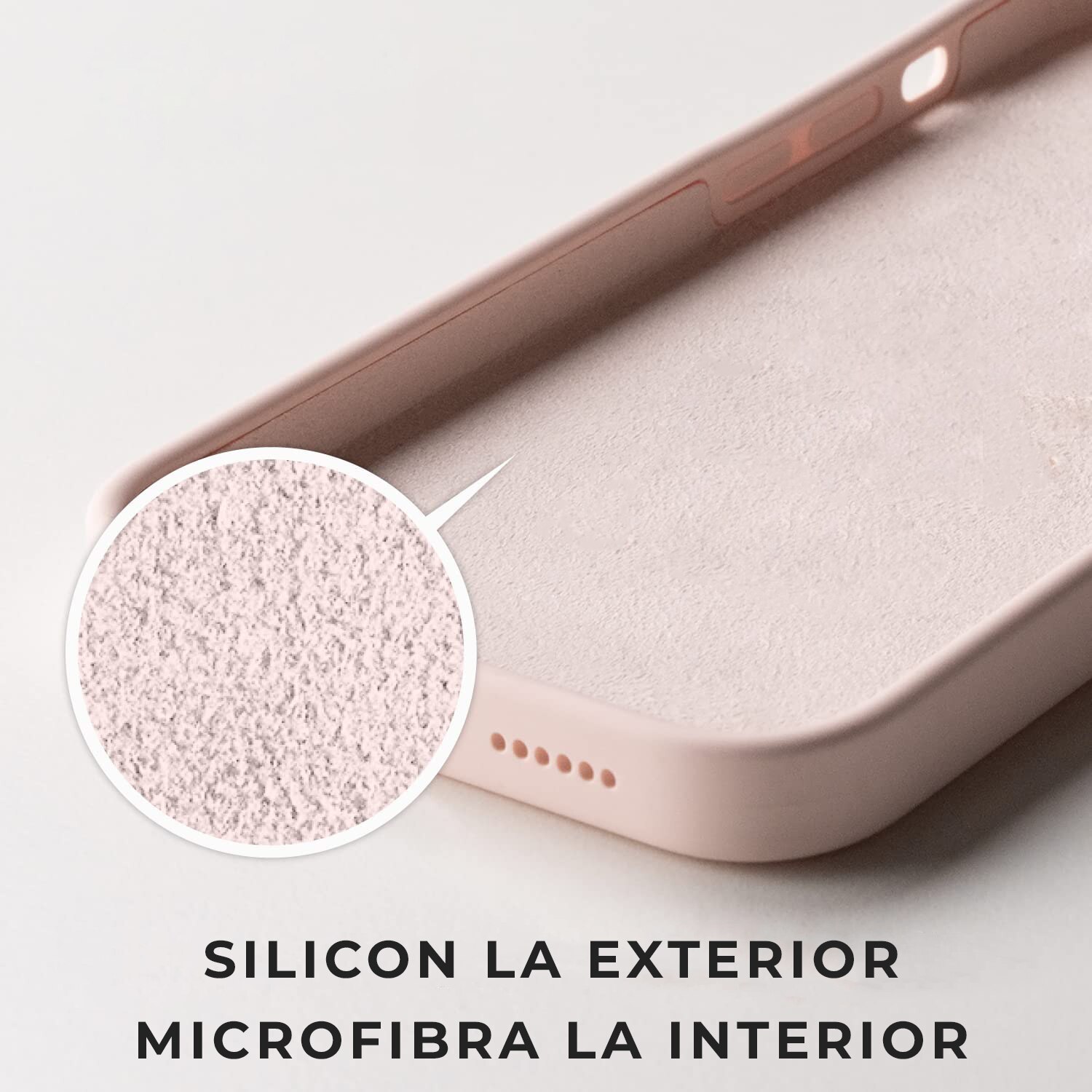 Husa PremiumCell Soft Silicone pentru iPhone 14, Roz, Ultra Slim, Silicon, Interior din microfibra