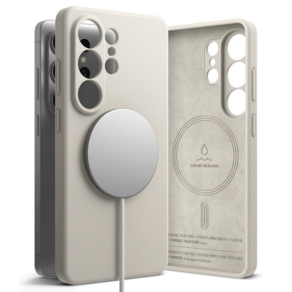 Husă Ringke pentru Samsung Galaxy S26 Ultra, Silicon MagSafe, Antisoc, Gri Stone