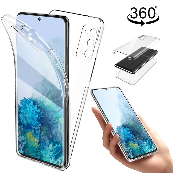 Husa 360 grade (Fata + Spate) pentru Samsung A13 4G / A13 5G / A04S Transparent