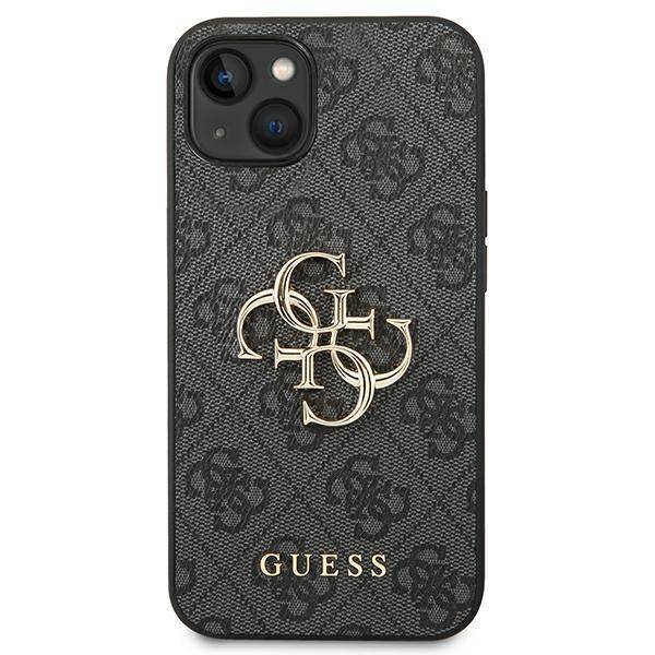 Husa de protectie Guess 4G Metal Logo pentru iPhone 14, Gri