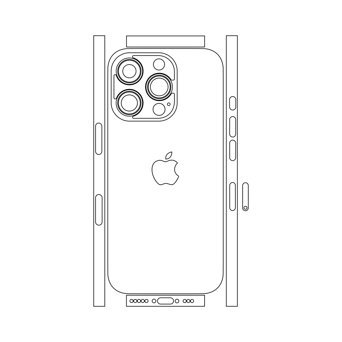 Folie iSkinz pentru Apple iPhone 16 Pro Max - Negru Mat, Split Cut, Skin Adeziv Full Cover, Protectie Carcasa Spate si Laterale