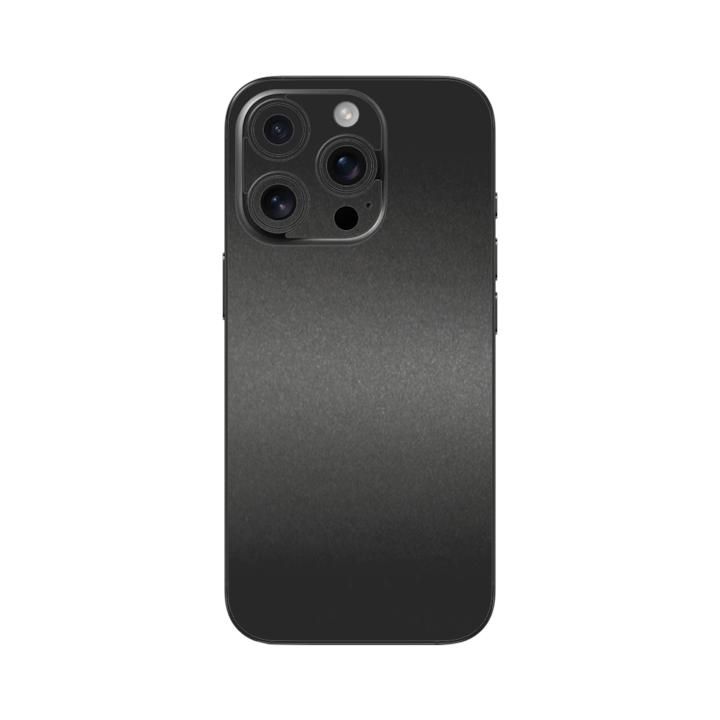 Folie iSkinz pentru Apple iPhone 16 Pro Max - Negru Mat, Split Cut, Skin Adeziv Full Cover, Protectie Carcasa Spate si Laterale