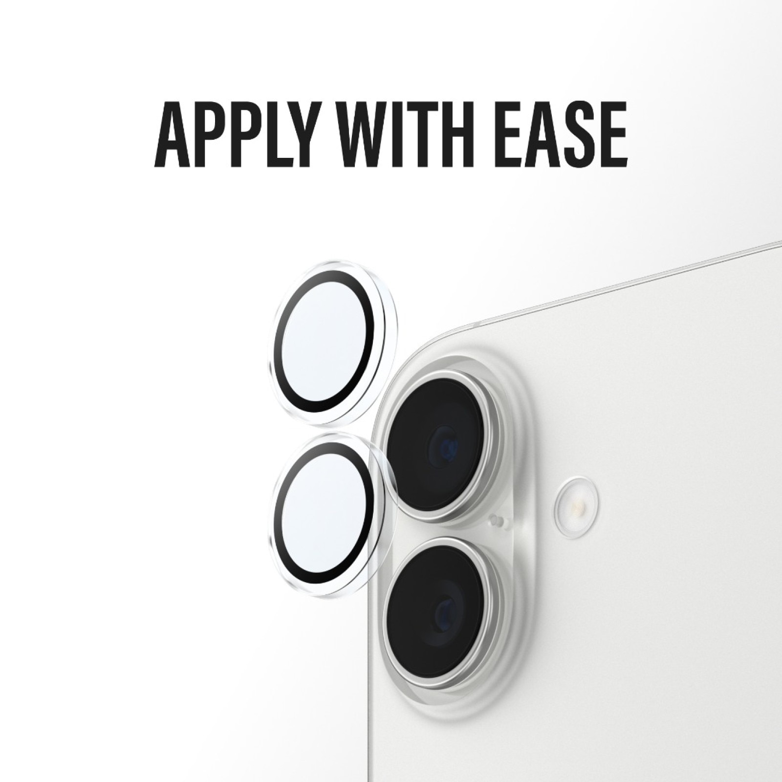 Folie Camera pentru iPhone 17 / iPhone 16 / iPhone 16 Plus - PanzerGlass Hoops Series - Transparent