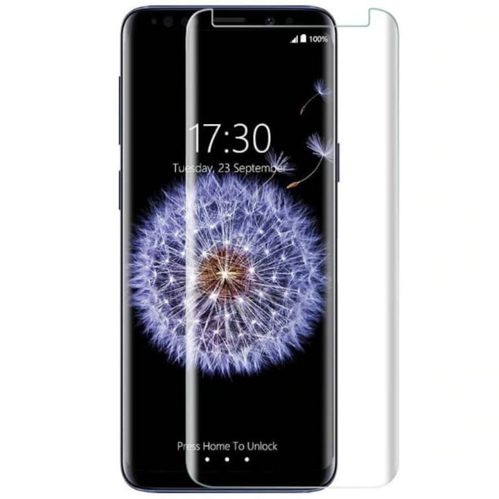 Folie Protectie UV compatibila Samsung Galaxy S10 G973, Sticla securizata, Full Face, Full Glue cu lampa UV