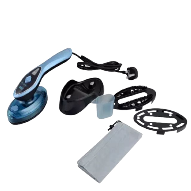 Fier de calcat portabil Herzberg HG-8056: Calcare orizontala si verticala, calcare uscata,7 niveluri de temperatura, Talpa ceramica, perie pentru tesaturi, Rezervor 100ml, Putere 1500W