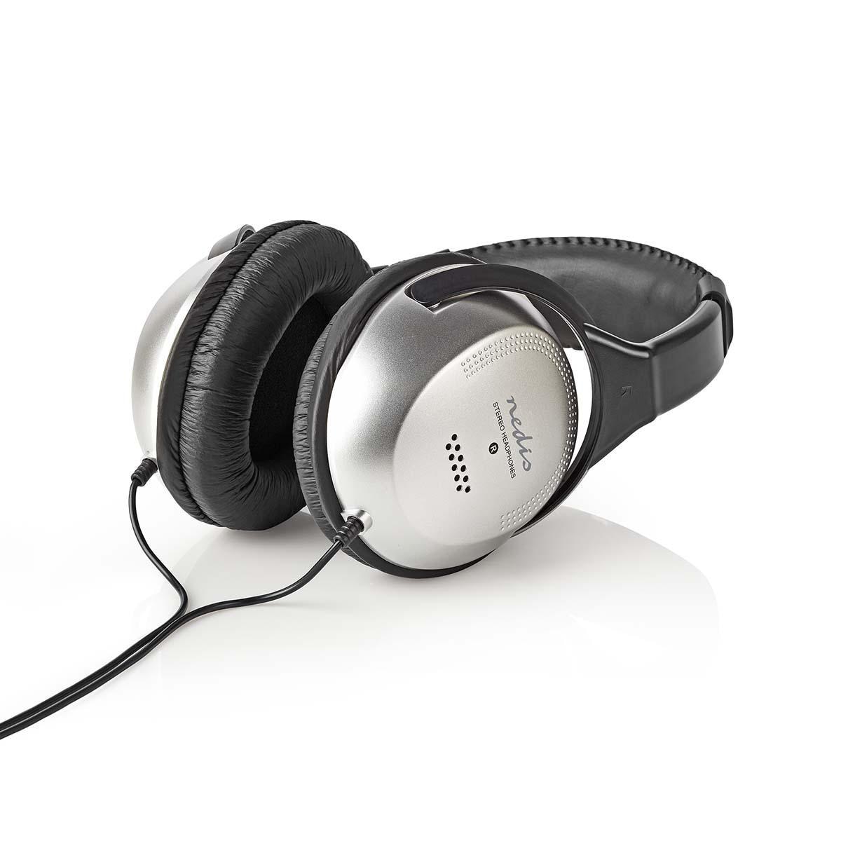 Casti cu fir Over-Ear, 6.00 m, gri-negru, Nedis