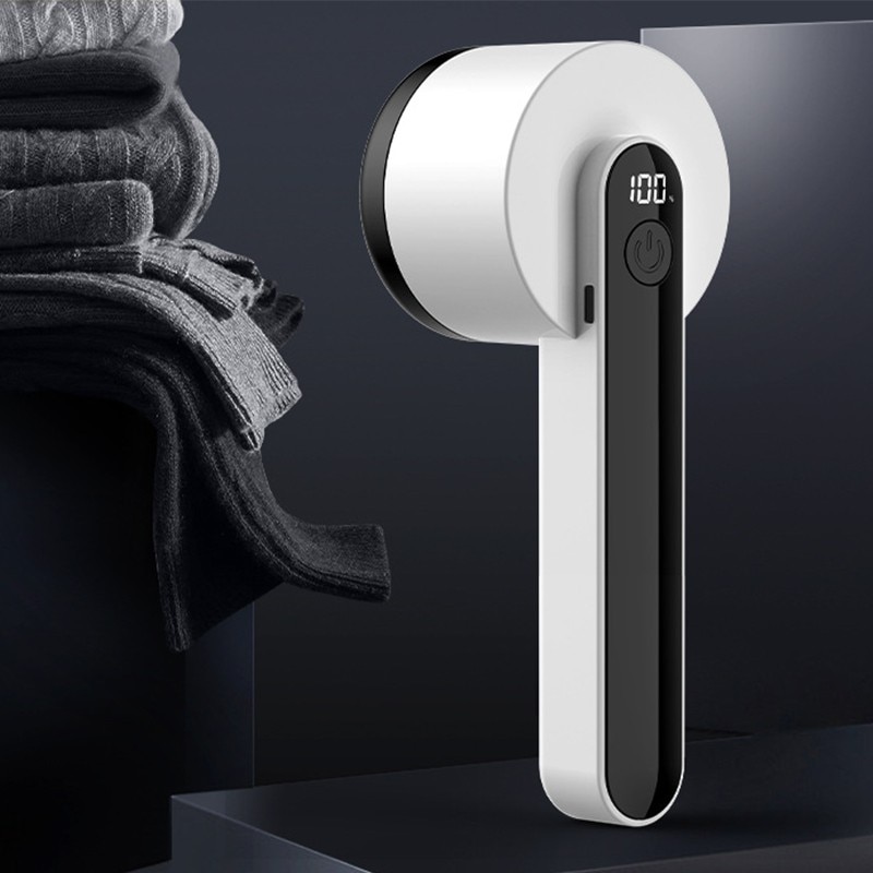 Aparat Pentru Curatat Scame, Par Si Praf, Flippy, Trimmer pentru Diferite Tipuri De Material, Cu Lame Din Otel Inoxidabil, Maner Ergonomic, Incarcare Prin USB, Alb