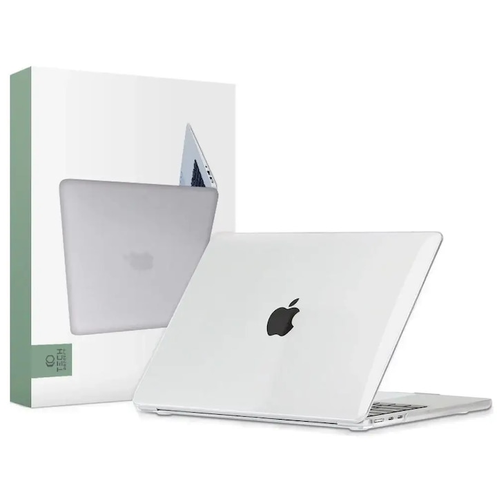 Carcasa laptop Tech-Protect Smartshell compatibila cu MacBook Air 13 inch 2022/2024 Crystal Clear